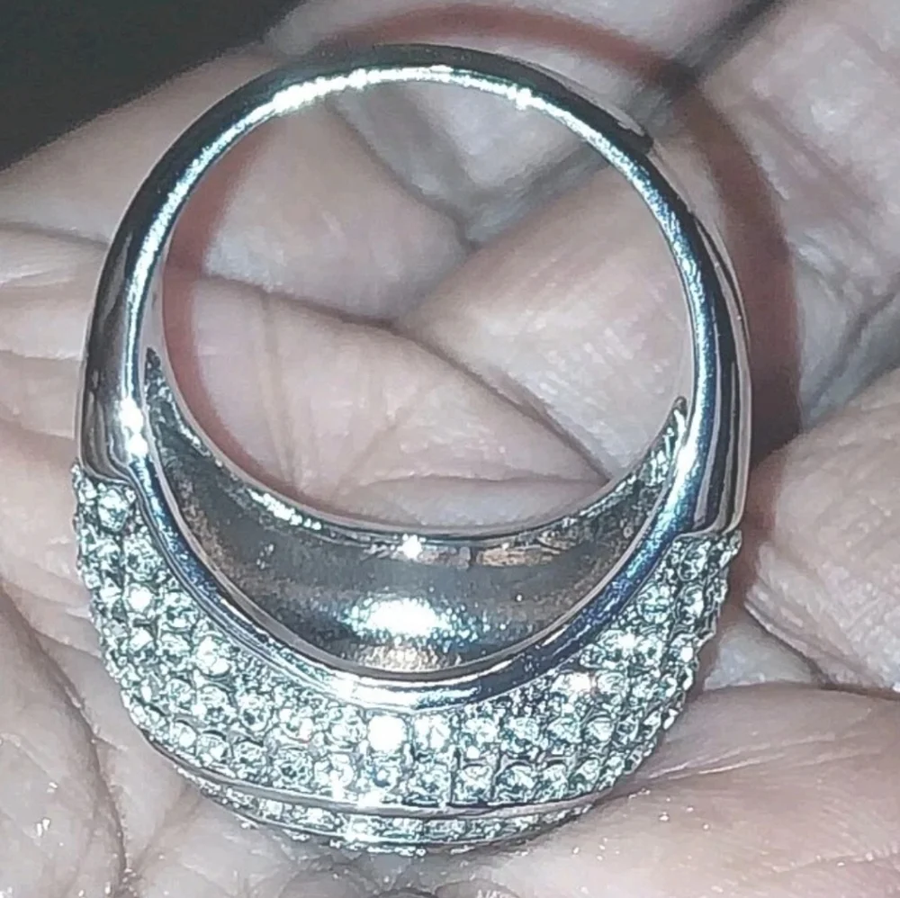 3Ct Round Lab-Created Diamond 14K White Gold Plated Pave Men's Pinky Ring Sz 11